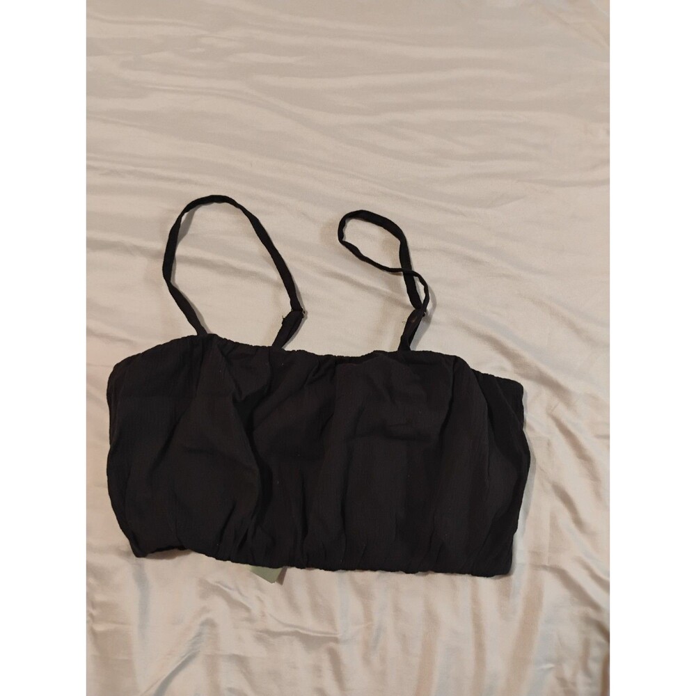 Wild Fable Womans Crop Top Shirt Black Witchy Small